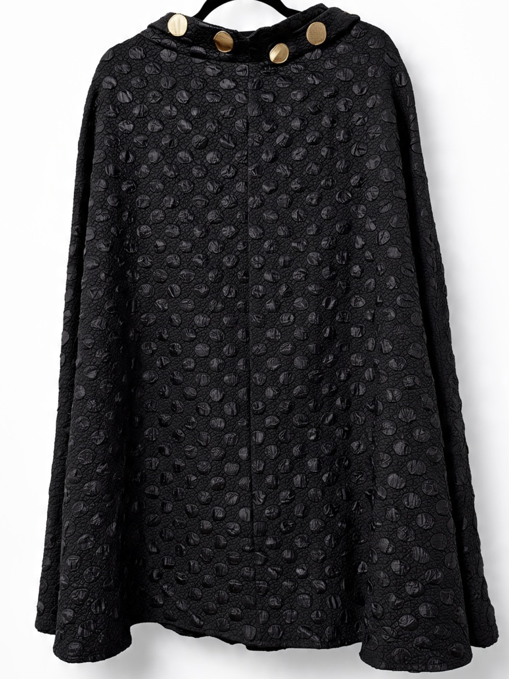 Black Textured A-Line Skirt